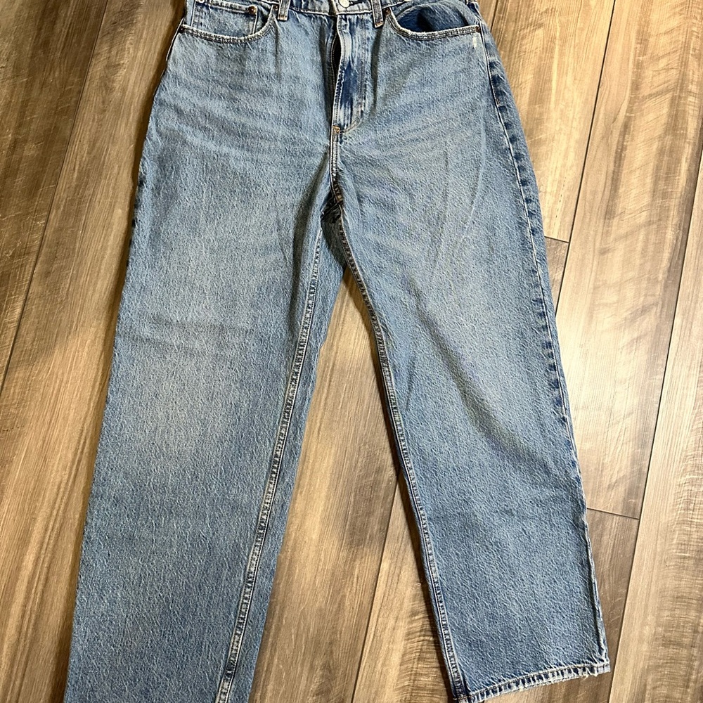 NWT Abercrombie & Fitch High Rise Light Blue Jeans size 30